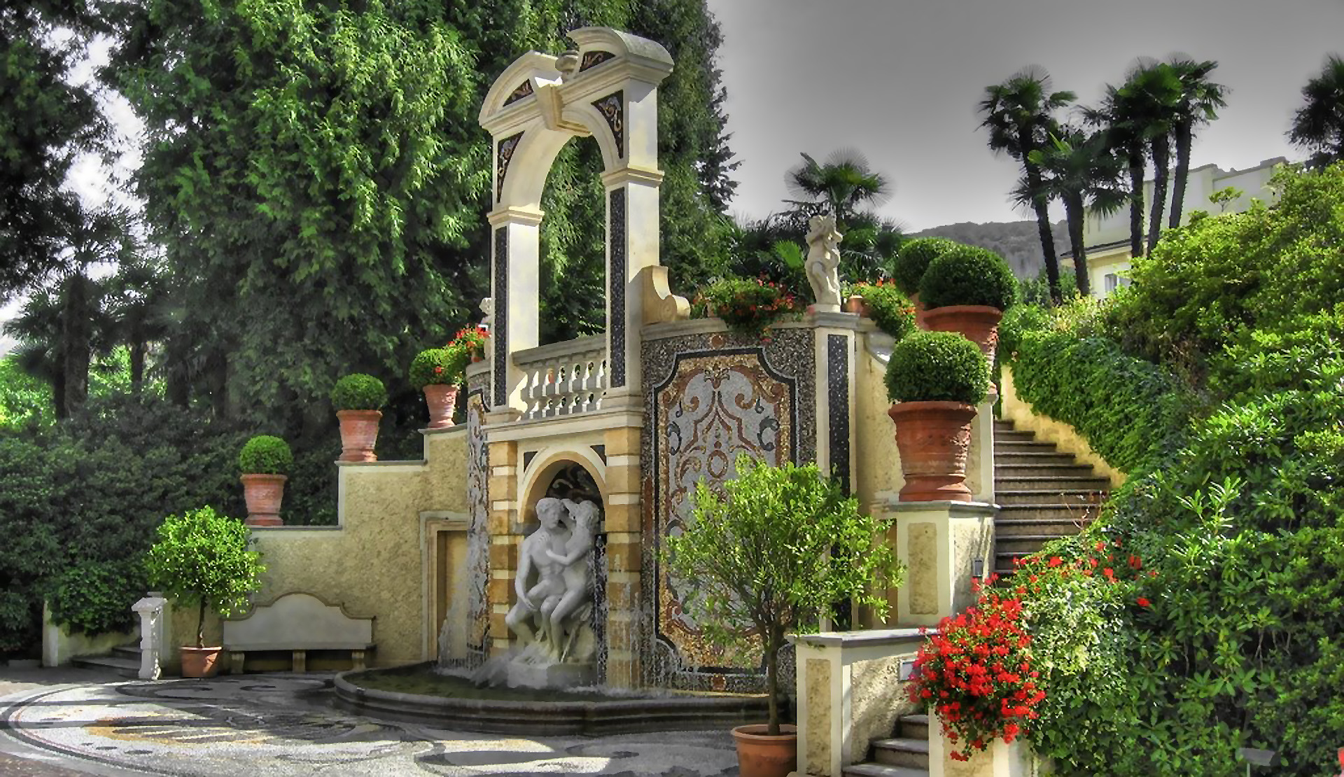 Сад в Grand Hotel des Iles Borromees