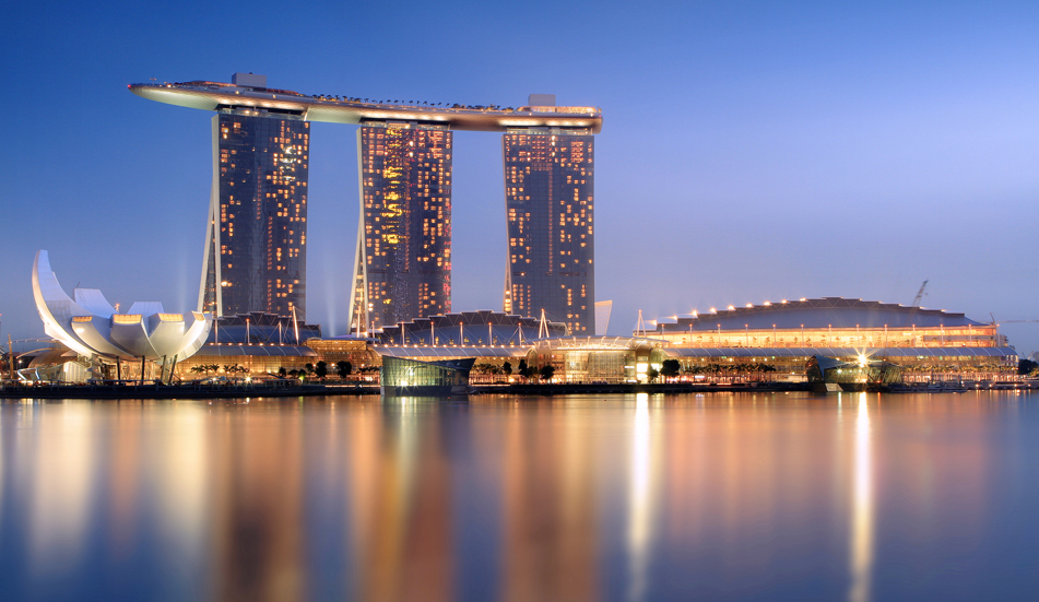 Marina Bay Sands ночью
